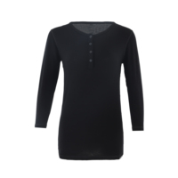Mode femmes laine mérinos quotidien à manches longues col rond robe Henley