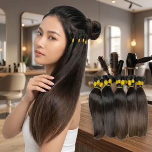 Extensiones de Cabello Humano Virgen Liso y Largo, Color Negro Natural, Doble Trama, Cabello Remy Vietnamita, Estilo 1 - Product Image 6