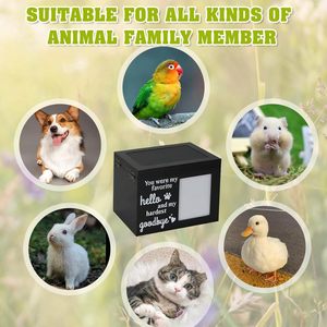 Masif Ahşap Çevre Dostu Özel Oymalı Evcil Hayvan Tabutları Köpek Kedi Kremasyon Anıt Külleri Kutusu Mühürlü Ahşap Hatıra Fotoğraf Çerçevesi - Product Image 5