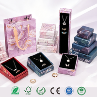 Boîte à bijoux rigide en carton, nouveau design, style floral chinois, vente en gros, emballage cadeau, boîte rigide en vrac