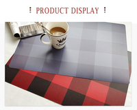 Sets de table en PP pour restaurant, sets de table tissés en plastique, sets de table pour assiettes, sets de table de haute qualité en PVC, tapis et coussinets personnalisés EN71, LFGB