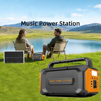 Station d'alimentation portable 12V LiFePO4 à onde sinusoïdale pure, MPPT, radio FM, MP3, Bluetooth, charge solaire, Type-C, batterie externe 220V