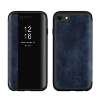 LeYi Housse en cuir PU avec fenêtre transparente style étui de téléphone portable pour iPhone SE2 15 Pro max
