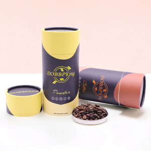Tea Paper Box Custom Biodegradable Aluminium Foil Cardboard Round Box Super Food Paper Tube Tea Coffee Cookie Cylinder Paper Packaging