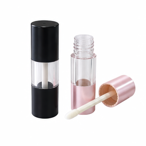 Organic Non stick Cup <b>Lip</b> Gloss with Unique Round Middle Section Hollow Out Container for Daily Makeup Private Label <b>Lip</b> Pumper - Product Image 1