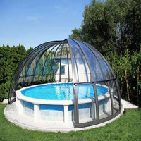 Couverture de piscine rétractable de toit gonflable, couverture de piscine rétractable automatique d'accessoires de piscine