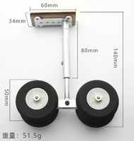 Train d'atterrissage pour avion RC à aile fixe MLK – Pièces pour modèles de transport, à une ou deux roues, avec amortisseur à ressort, pour quatre ou six roues