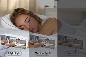 Hot Bán Trang Trí Quà Tặng Bàn Hiện Đại Bảng LED Kỹ Thuật Số Báo Lại Báo Động Gương Đồng Hồ Cho Nhà Văn Phòng - Product Image 5