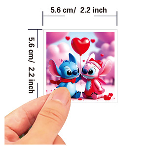 50 autocollants amusants <span class=keywords><strong>Lilo</strong></span> <span class=keywords><strong>et</strong></span> <span class=keywords><strong>Stitch</strong></span> pour couples amoureux - Product Image 2