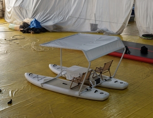 Comercial personalizado inflable sup barco agua 2 personas Paddleboard catamarán portátil Sup catamarán para la venta - Product Image 4