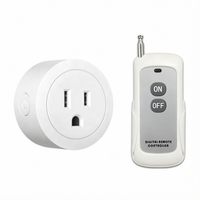 GLC 433 Mini Smart Home Pop Socket Prises murales sans fil AC110V/220V Prise US avec courant nominal de 10A Télécommande 3 ports