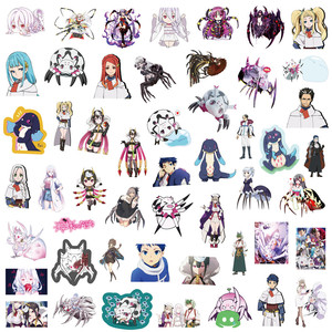 50Pcs Anime, así que <span class=keywords><strong>soy</strong></span> una araña que Gratiffi pegatina para teléfono portátil vinilo chica Anime pegatinas - Product Image 3