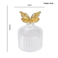 Großhandel Kreative Schmetterlingsdeckel-Klarsichtplastik-Bonbonbox - Gold-Silber Hohlschmetterlings-Geschenkbehälter für Hochzeitsfeiern