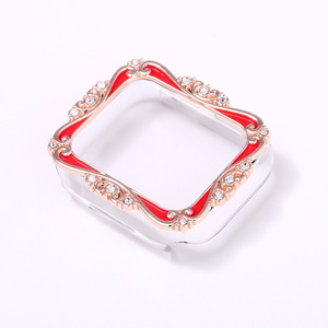 Nouvel Étui de Montre en PC à Motifs Peints et Incrustés de Diamants pour <span class=keywords><strong>Apple</strong></span> <span class=keywords><strong>Watch</strong></span> Series 5/6/7/8/9/<span class=keywords><strong>SE</strong></span> - Product Image 5