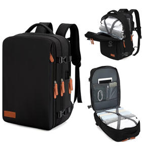 תיק גב יוניסקס לנסיעות, עמיד מפוליאסטר, עם טעינה ב-USB, קל משקל, לתיק מחשב נייד, עם סגירת רוכסן - Product Image 4