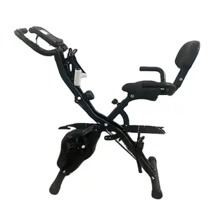 Bicicleta estacionária dobrável tipo X para academia, bicicleta fitness magnética 3kg, volante para treino cardiovascular, ideal para uso interno