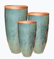 Grand pot en céramique rustique fait main, résistant au gel, pour arbres et fleurs, décoration de jardin et de maison, utilisation en centre commercial