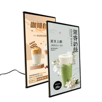 Panneau de boîte à lumière LED en verre trempé en aluminium ultra-mince Vente à chaud du fabricant Affichage rectangle rétro-éclairé Affiches publicitaires