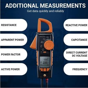 Testo 770-3แคลมป์มิเตอร์ชุด600V 600A TRMS ไฟฟ้าการวัดการทดสอบ HVAC - Product Image 4