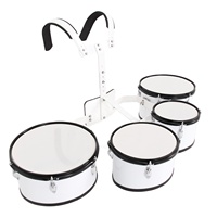 Vente en gros Multi batterie adulte Batterie blanche 4 pièces Caisse claire de marche avec support