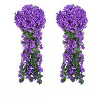 Bunga Anggrek Artificial Real Touch Langsung dari Pabrik, Dekorasi Ruang Tamu, Hiasan Dinding, Tanaman Rambat Artificial Wisteria, Bunga Gantung