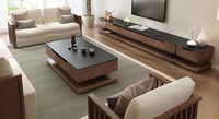 Ensemble moderne et durable de meuble TV et table basse pour salle à manger, meubles de chambre en bois pour salon