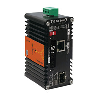 Convertidor de Medios de Fibra Óptica SFP Industrial con Gestión de Red Inteligente, Switch e Inyector PoE Ethernet con Pantalla LED y Tipo-C para Teléfono y PC