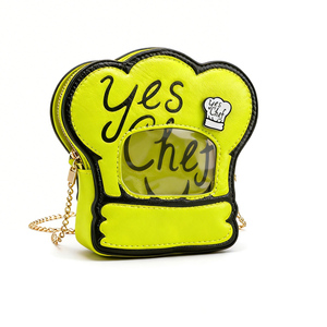 กระเป๋าอิตะสไตล์อาหารน่ารักสำหรับใช้ในชีวิตประจำวัน รูปทรงหมวกเชฟ พร้อมช่องใส่ของแบบอิตะ ตกแต่งด้วยเข็มกลัดรูปหมวกเชฟ - Product Image 5