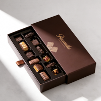 Boîte à chocolat artisanale de qualité supérieure personnalisable, boîte cadeau vide pour chocolats avec 12 compartiments, boîte en papier pour macarons, boîte à pâtisserie