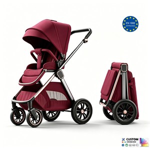 Nouvelle poussette bébé légère et tendance, chariot de voyage facile pour maman et bébé, petite taille - Product Image 1