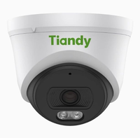 Caméra CCTV IP HD POE avec vision nocturne couleur 4MP et audio Tiandy