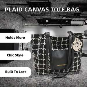 Bolso Tote Acolchado de Algodón Hecho a Mano para Mujer, Estampado a Mano con Bloques Indios, Cierre de Cremallera, Versátil para Primavera, Verano o Invierno - Product Image 2