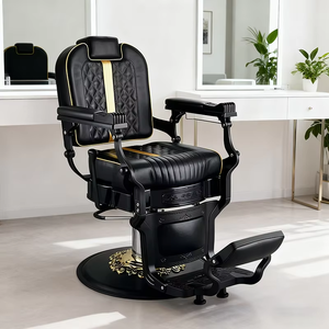 Ghế làm tóc salon cao cấp, cỡ lớn, kiểu dáng hiện đại, chắc chắn, có thể điều chỉnh, xoay, ngả lưng, kiểu cổ điển - Product Image 4