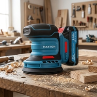 Lijadora Inalámbrica MAXTON 20V 380W, Papel de Lija Autoadhesivo de 125 mm, 0-11000 RPM, Batería Recargable, Multiusos para Bricolaje e Industrial