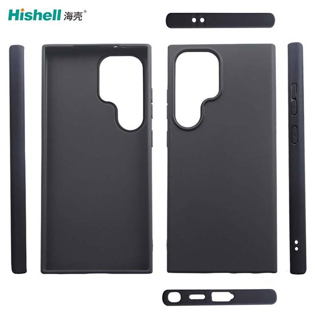 Black Matte Silicone Phone Case for Samsung Galaxy S24 Ultra Soft Tpu Protection Phone Cover