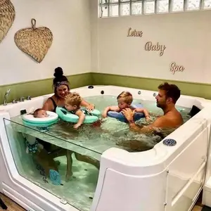 Hochwertige doppelseitige Glass-Acryl-Badewanne mit intelligenter Whirlpool Massage-Spa-Funktion freistehender Baby-Schwimmbad