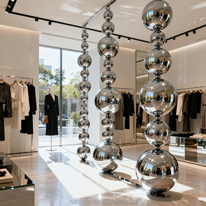 Trung Quốc Nhà Cung Cấp Thép Không Gỉ Hollow Bóng Gương Đánh Bóng Bóng Hình Cầu Cho Ngoài Trời Vườn Bãi Cỏ Hồ Bơi Hàng Rào Trang Trí Nội Thất Bóng - Product Image 4