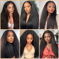 Cheveux Indiens Bruts Non Transformés, Cuticules Alignées, Raides Crépus, Bundles de Cheveux Humains, Cheveux Yaki Grossiers, Vente en Gros, Fournisseur Populaire