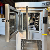 Nouveau four rotatif à air chaud à gaz commercial à 5 plateaux en acier inoxydable, haute productivité, machine à pâtisserie pour la fabrication de gâteaux