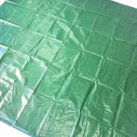Bâche de protection robuste 7x7 m en PVC imperméable marron-vert pour couverture de jardin avec 4 poignées