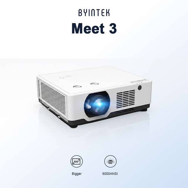 For Meet 3 L900K-W 6000 Lumens 3LCD Laser Projector Built-in Speakers 5000:1 Contrast WUXGA (1920x1200) Wireless Projection