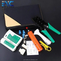 Kit d'outils réseau EXC : Pince à sertir manuelle RJ45, dénudeur de fils, testeur de connecteurs métal et plastique
