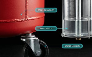 Factory Direct 72L Waste Oil Drain and Collect <b>Tool</b> Air Operated Car Pneumatic Extractor With Wheel-mounted - Product Image 4