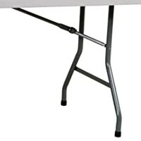 Portable 6ft Blanc Rectangulaire Table Pliante En Plastique Mobilier D'extérieur pour Salle À Manger Plage Camping Pique-Nique