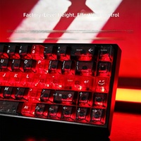 Meilleures ventes transfrontalières : Claviers mécaniques en PC translucide avec touches Rapier forgées à motif carbone, spécifiques à la Russie