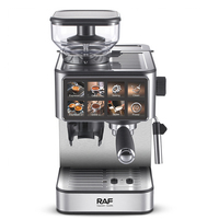 Machine à expresso avec une puissance de 1350 W, nettoyage automatique, système de brassage double et commande à une touche pour une utilisation facile
