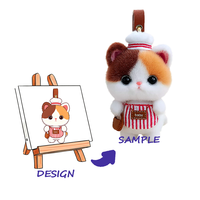 Pendentif en peluche super doux personnalisé ODM avec fonction doudou, design unisexe