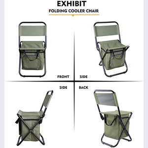 Silla plegable de acampada con bolsa de refrigeración, asiento para acampar con bolsa enfriadora, no te dejan <span class=keywords><strong>donde</strong></span> vas, <span class=keywords><strong>siempre</strong></span> tiene un lugar para descansar y disfrutar de una bebida fresca - Product Image 5