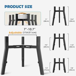 Ajustável Dog Food e Água Bacia Stands Single Tier Pet Feeder Rack Bowl Stand - Product Image 6