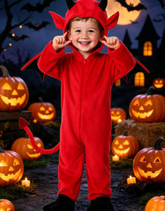 Costume di Halloween e Natale per Bambini, Travestimento da Piccolo Demone o Pipistrello, Abito da Vampiro per Spettacoli - Product Image 1